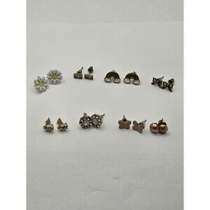 Pierced Earring Lot of 8 Rainbow Butterfly Insect Piano Keys. Daisy has issue